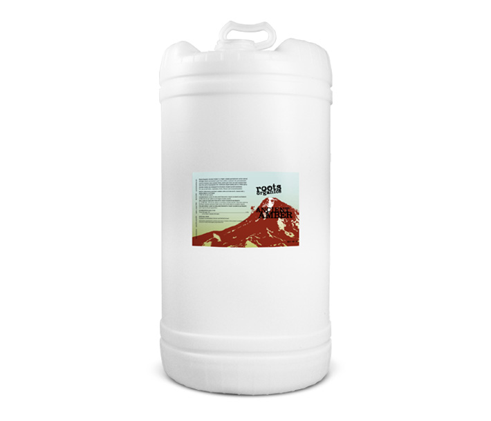 The 15 gallon drum of Roots Organics Ancient Amber, which provides key amino acid nitrogen