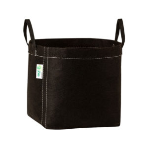 The G-Lite Fabric Pot Black with handles makes moving containers simple