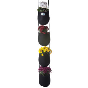 Plants and flowers enjoy robust growth in the 4-pocket GeoPot Hanging Garden