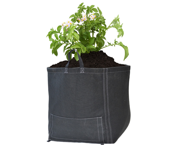 The GeoPot Potato Bag features a Velcro seam at the bottom to easily access potatoes