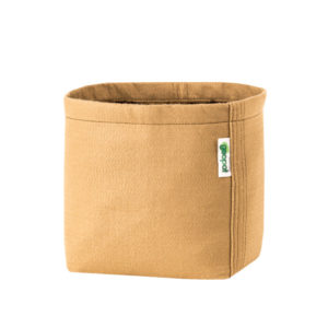 The tan GeoPot Fabric Pot, which helps reduce root-zone temperature in extreme heat