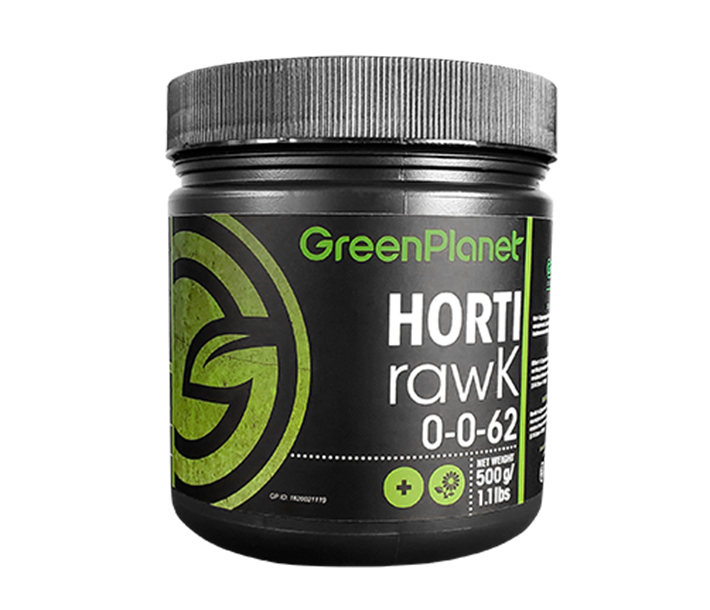 Here in 500 gram size, Green Planet Nutrients – Horti-rawK helps get the most from your flowers