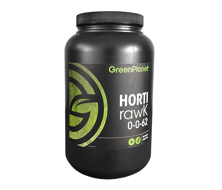 The 5-kilo size of Green Planet Nutrients – Horti-rawK, which boosts strength at the cellular level