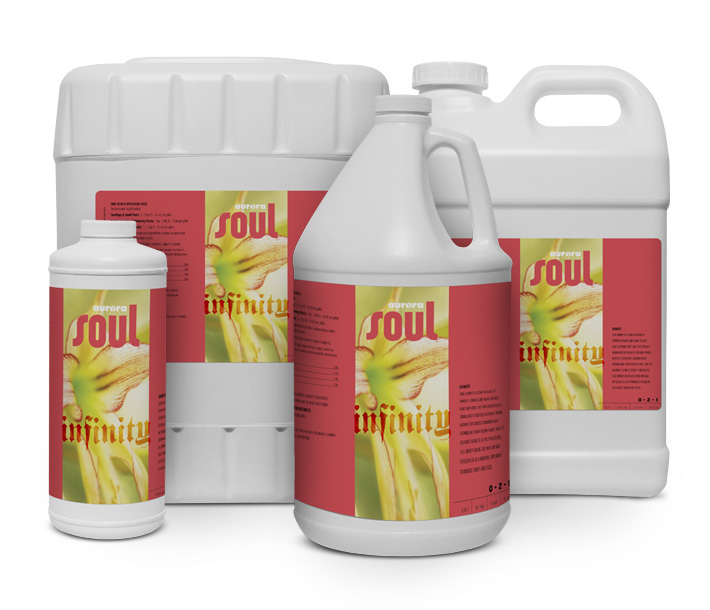 Soul Synthetics Infinity, shown here in 4 sizes, adds key botanical extracts to enhance growth