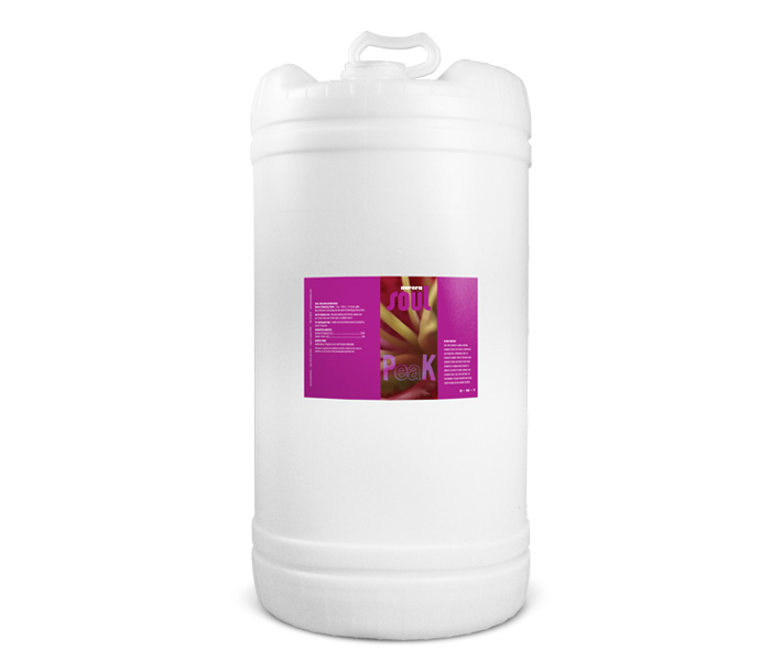 Soul Synthetics PeaK, here in 15 gallon size, uses alfalfa extract for natural nutrition