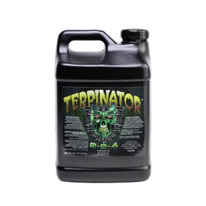 Terpinator, here in 2.5-gallon size, is the source for terpene and resin enhancement