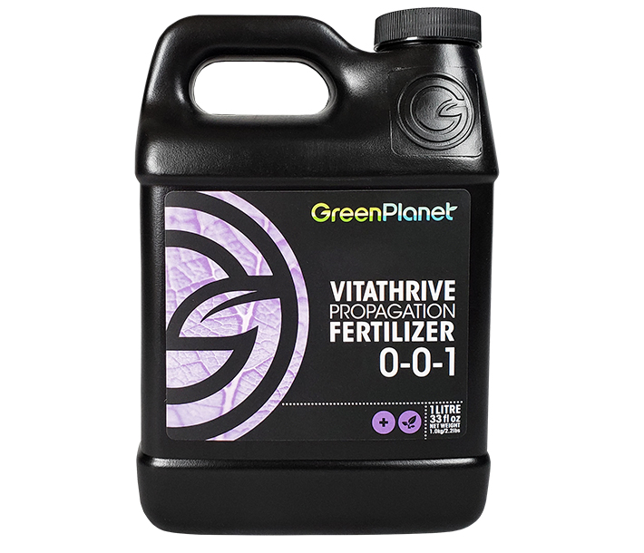 The 1-liter size of Green Planet Nutrients – Vitathrive, made for the vegetative state of growth