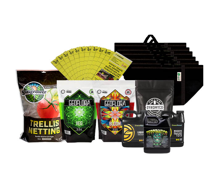 Best Outdoor Buds Kit - Small including GeoPot fabric pots, fertilizers, nutrients, and other growing products