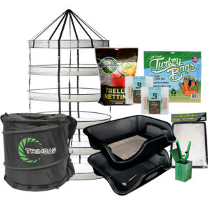 Harvest Bundle Deluxe with a variety of products for harvesting plants.
