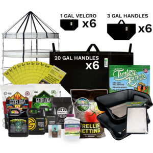 Outdoor Seed to Harvest Kit - Medium with geopot fabric pots, fertilzer, nutrients, and other growing and harvesting products