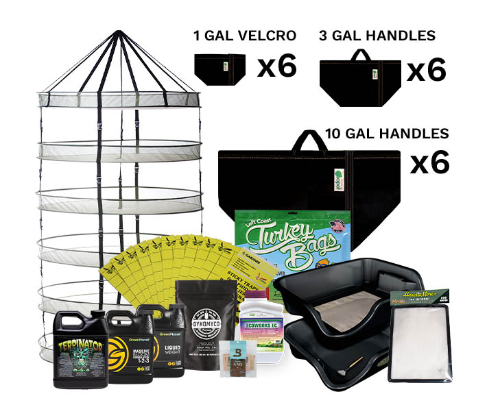 Outdoor Seed to Harvest Grow Kit - Small with a variety of products for growing and harvesting plants