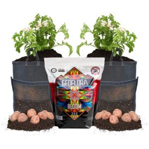 Potato Grow Kit with GeoPot potato bags and Geoflora BLOOM organic fertilizer