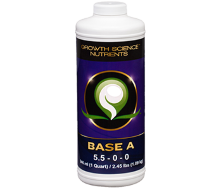 Growth Science Base A in 1-quart sizes offer all the advantages of liquid nutrients