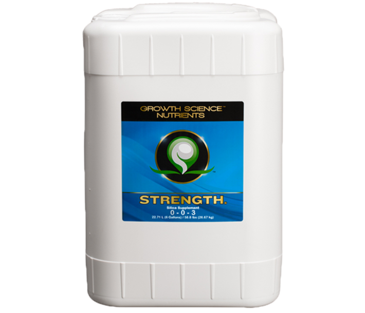Growth Science Strength in the 6-gallon size helps give plants sturdy stalks and stems