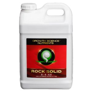 Growth Science - Rock Solid in the 2.5-gallon size is a powerful, economical bloom booster