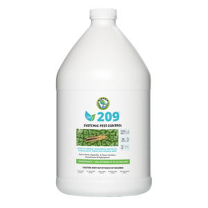 Gallon jug of SNS 209 pest control