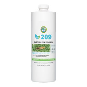 Pint bottle of SNS 209 pest control