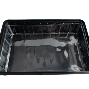 The Max Yield Bin fits a clear liner for the bottom tray to aid in easy clean up.