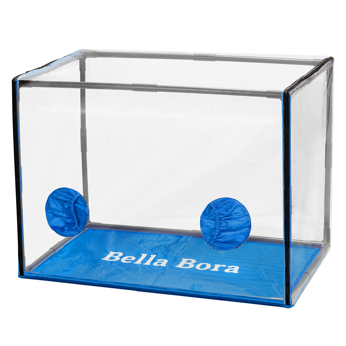 The Bella Bora Still Air Box's dual layered hand ports allow for sterile mushroom cultivation.