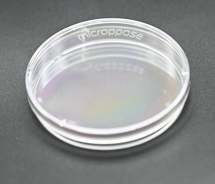 An image of a disposable plastic petri dish.